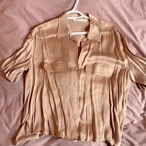 Zara satin button up